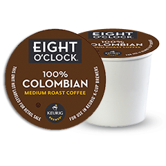 Eight O'Clock Coffee K-Cup Packs; 100% Colombian - 24/Box