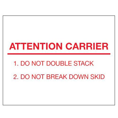 Attention Carrier Roll of Pressure-Sensitive Labels, 8 x 10, 250/Roll