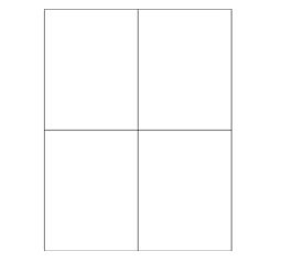 4 1/4 x 5 1/2" White Rectangle Laser Labels