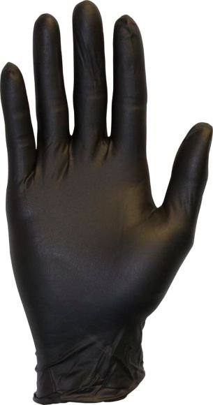 Nitrile Glove - PF - 5 MIL - LG - Black - 100/BX
