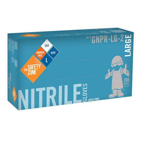 Nitrile Gloves, Powder Free, Large, 200/box
