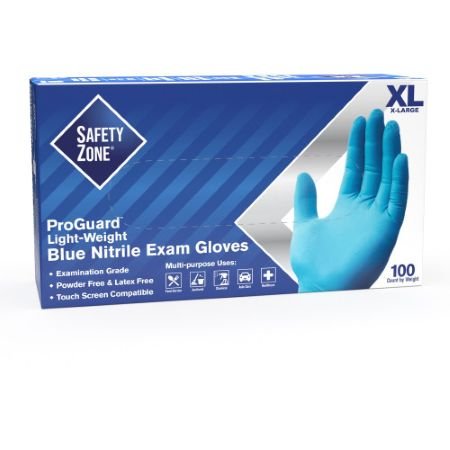 Nitrile Glove - PF - 6 MIL - Extra Large - Blue - 100/BX