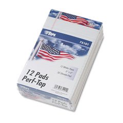 Legal Pad - 5x8 - Legal Ruled - White - 12/DZ