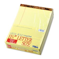 Legal Pad - 8.5"x11" - Canary - 12/DZ