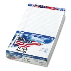 Legal Pad - 8.5"x14" - White - 12/DZ