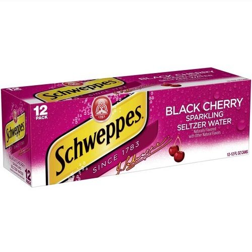 Seltzer Water, Cherry, 12 Cans/Box