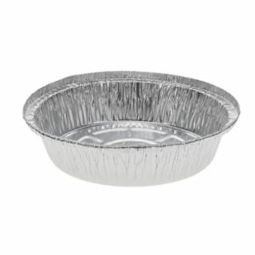 Silver Aluminum Container, 7" round, Hemmed Edge, 250/Case