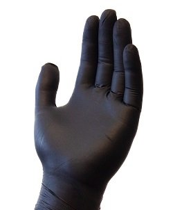 Black Nitrile Gloves - Powder Free - Medium
