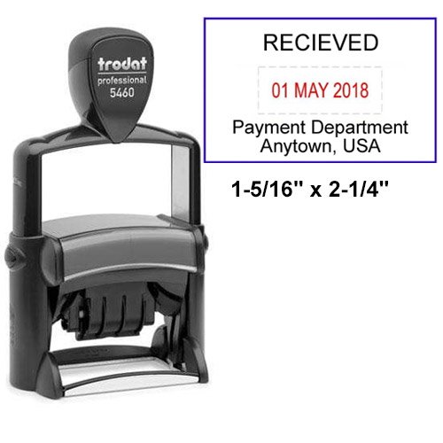 CUSTOM Trodat 5460 Professional Dater / 1-5/16" x 2-1/4"
